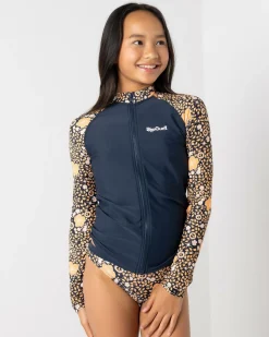 Online Girls' Summer Long Sleeve Zip Rash Vest Kids Rash Vests