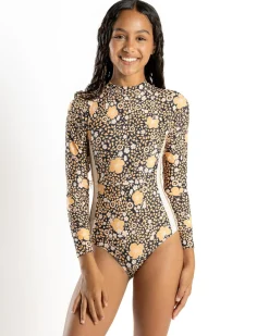 New Girls' Summer Sol Long Sleeve Surfsuit Kids Surf|Wetsuits & Surfsuits