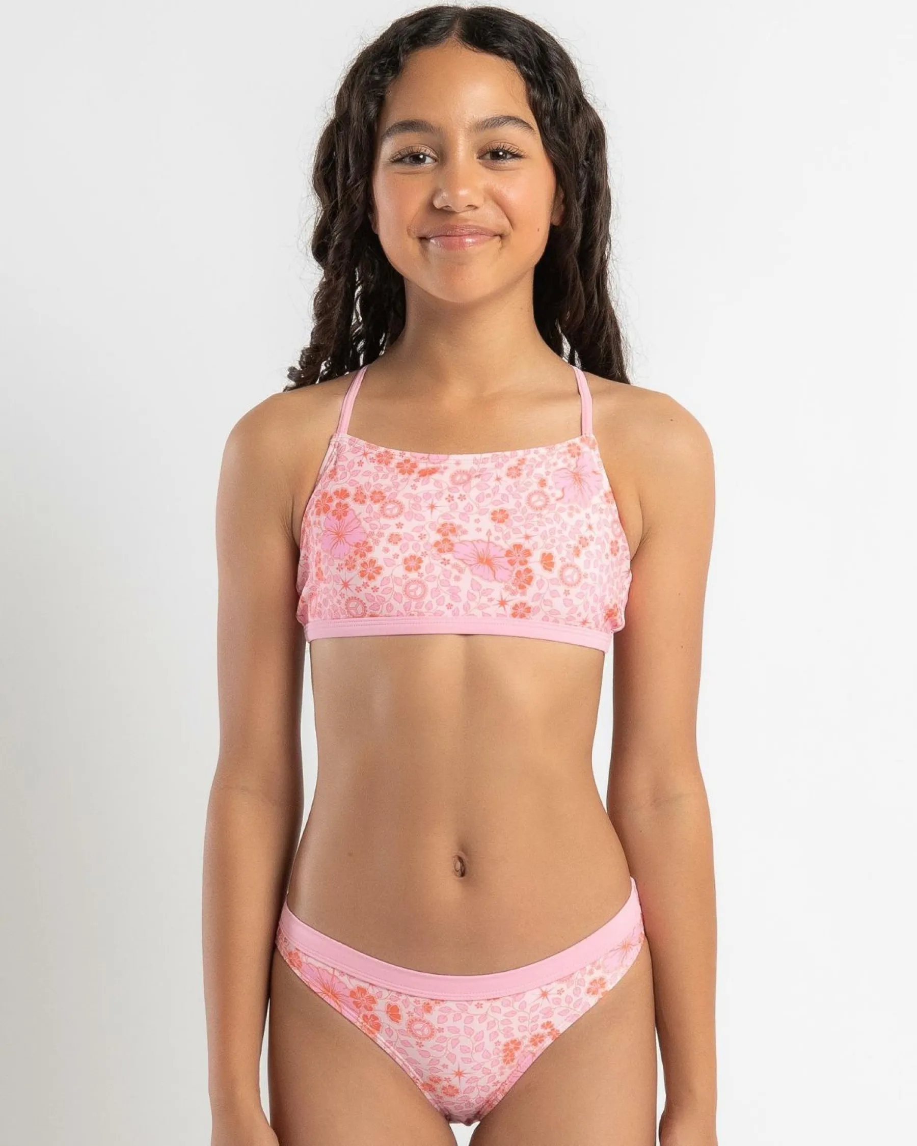 Rash Vests*Rip Curl Girls' Summer Sol Rash Vest Set Bright Pink