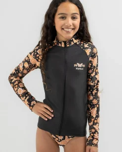 Girls' Sun Catcher Long Sleeve Zip Rash Vest Kids Rash Vests