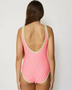 New Girls' Sun Reversible One Piece Swimsuit Kids Surf|One Pieces