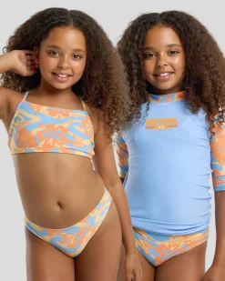 Rash Vests*Rip Curl Girls' Sun Sol UPF Short Sleeve Rash Vest Set Multico