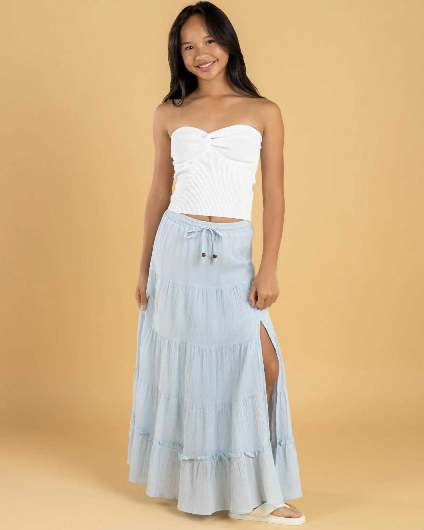 Bottoms*Mooloola Girls' Sundown Maxi Skirt Baby Blue