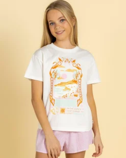 Tops*Rip Curl Girls' Sunset Skies Art T-Shirt Bone