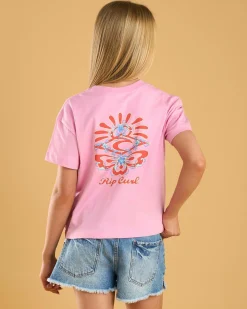 Clearance Girls' Sunset Skies Baby Tee Kids Tops