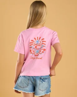 Clearance Girls' Sunset Skies Baby Tee Kids Tops