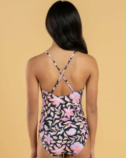 Sale Girls' Sunset Skies One Piece Swimsuit Kids Surf|One Pieces