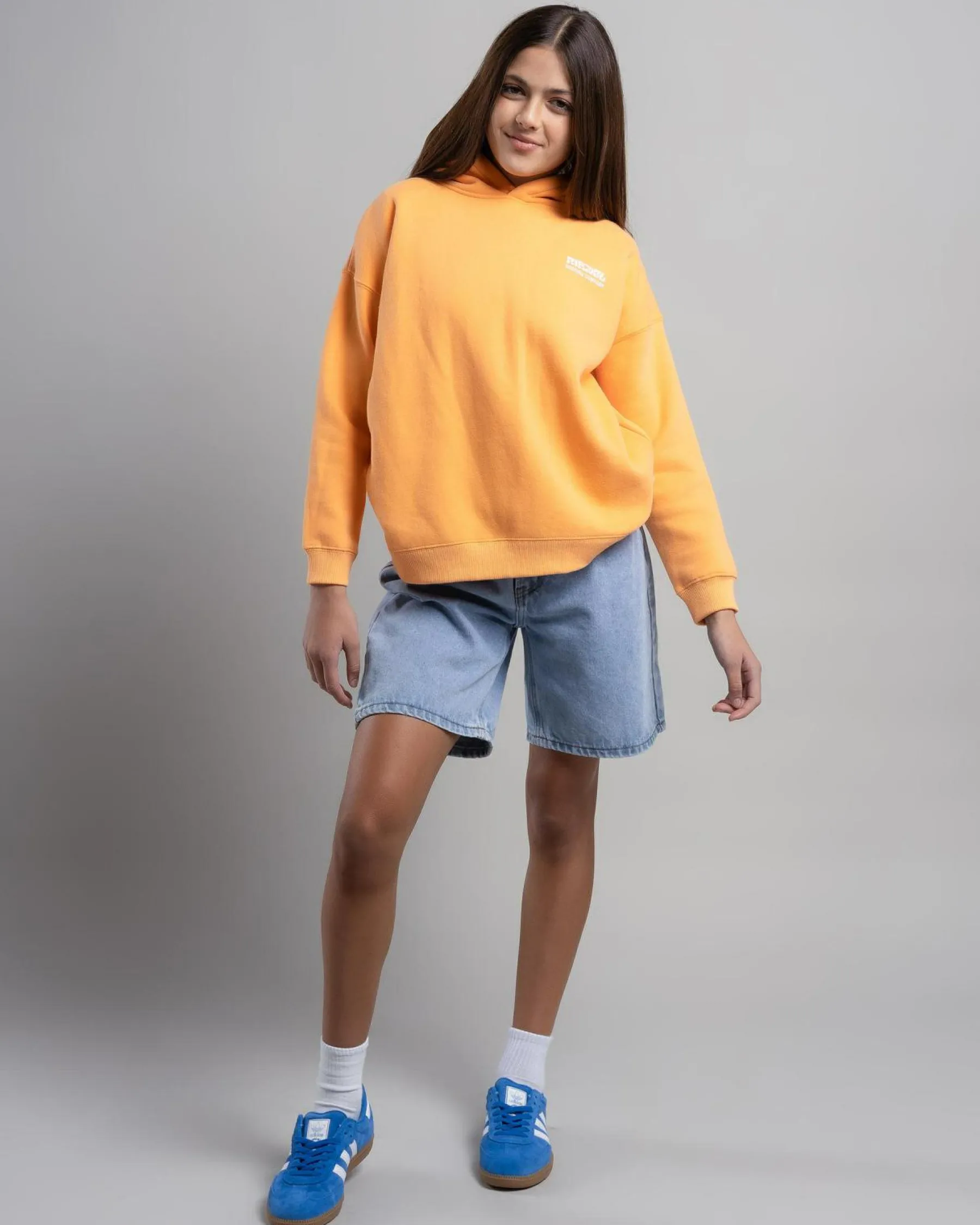 Outerwear*Rip Curl Girls' Surf Puff Heritage Hoodie Orange