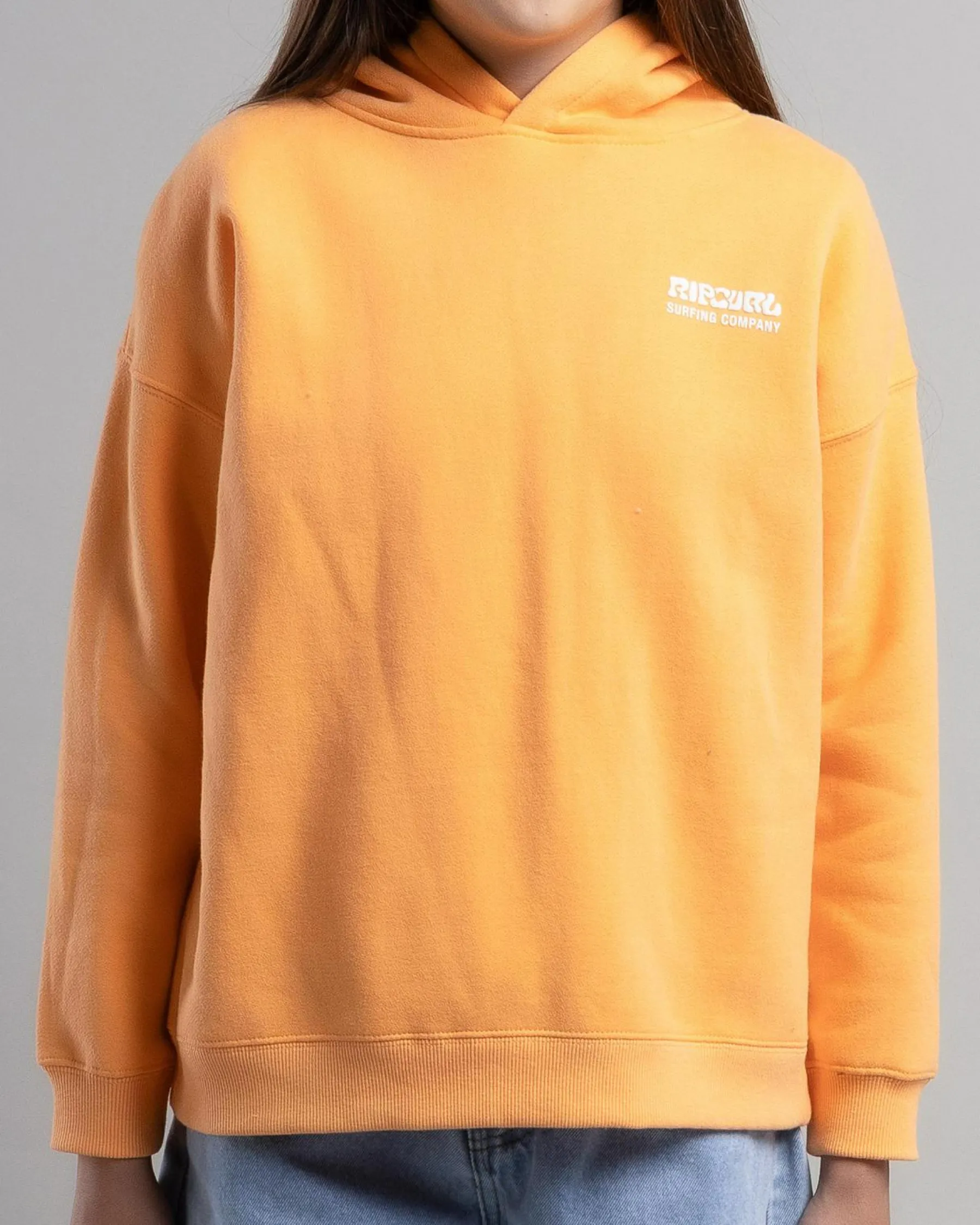 Outerwear*Rip Curl Girls' Surf Puff Heritage Hoodie Orange