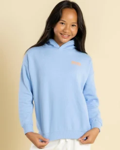 Outerwear*Rip Curl Girls' Surf Puff Heritage Hoodie Mid Blue