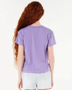 Tops*Rip Curl Girls' Surf Puff Relaxed T-shirt Purple