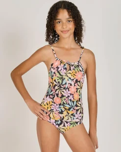 Clearance Girls' Sweet Talkin One Piece Swimsuit Kids Surf|One Pieces