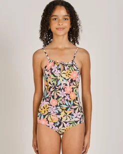Clearance Girls' Sweet Talkin One Piece Swimsuit Kids Surf|One Pieces