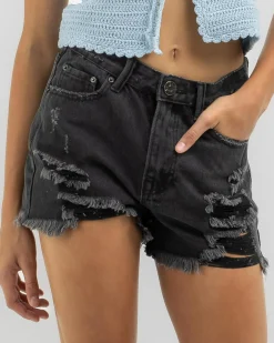 Denim|Bottoms*DESU Girls' Taylor Shorts Washed Black