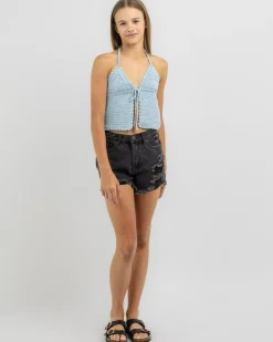 Denim|Bottoms*DESU Girls' Taylor Shorts Washed Black