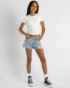 Denim|Bottoms*DESU Girls' Taylor Shorts Light Blue