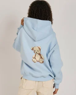 Outerwear*Malibu Lounge Girls' Teddy Hoodie Pastel Blue