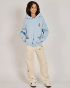 Outerwear*Malibu Lounge Girls' Teddy Hoodie Pastel Blue