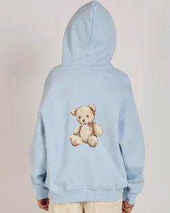 Outerwear*Malibu Lounge Girls' Teddy Hoodie Pastel Blue