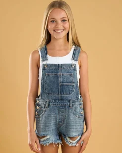 Online Girls' Texas Denim Short Overalls Kids Denim|Overalls & Pinafores