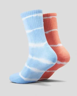 Outlet Girl's Tie Dot Crew Sock Pack Kids Socks & Accesories