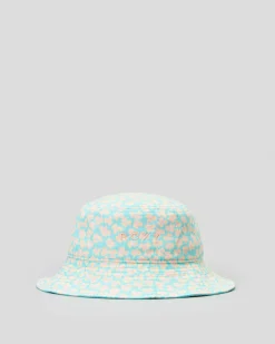 Headwear*Roxy Girls' Tiny Honey Bucket Hat Aruba Blue Flower Bed