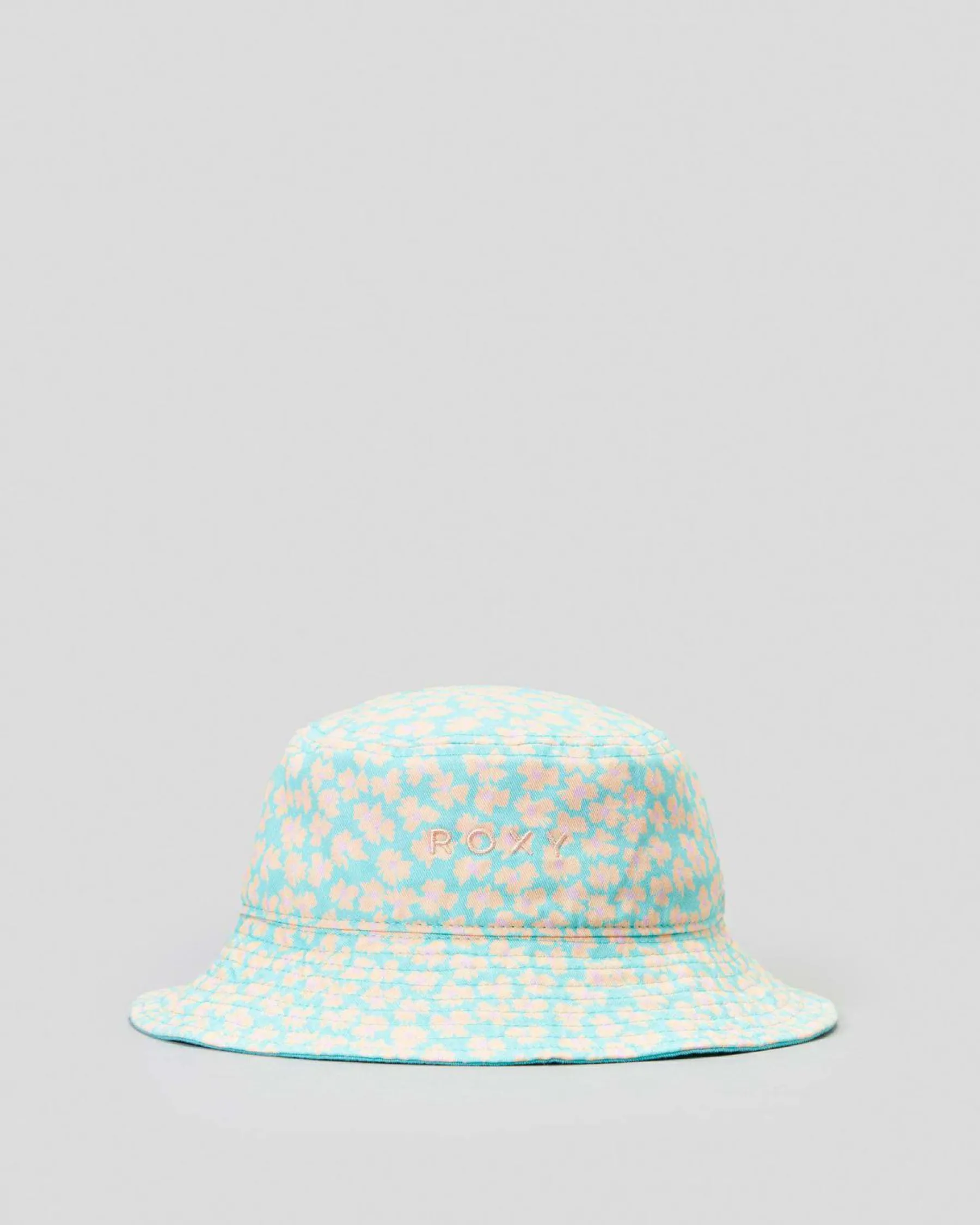 Headwear*Roxy Girls' Tiny Honey Bucket Hat Aruba Blue Flower Bed