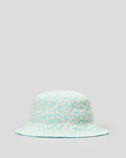 Headwear*Roxy Girls' Tiny Honey Bucket Hat Aruba Blue Flower Bed
