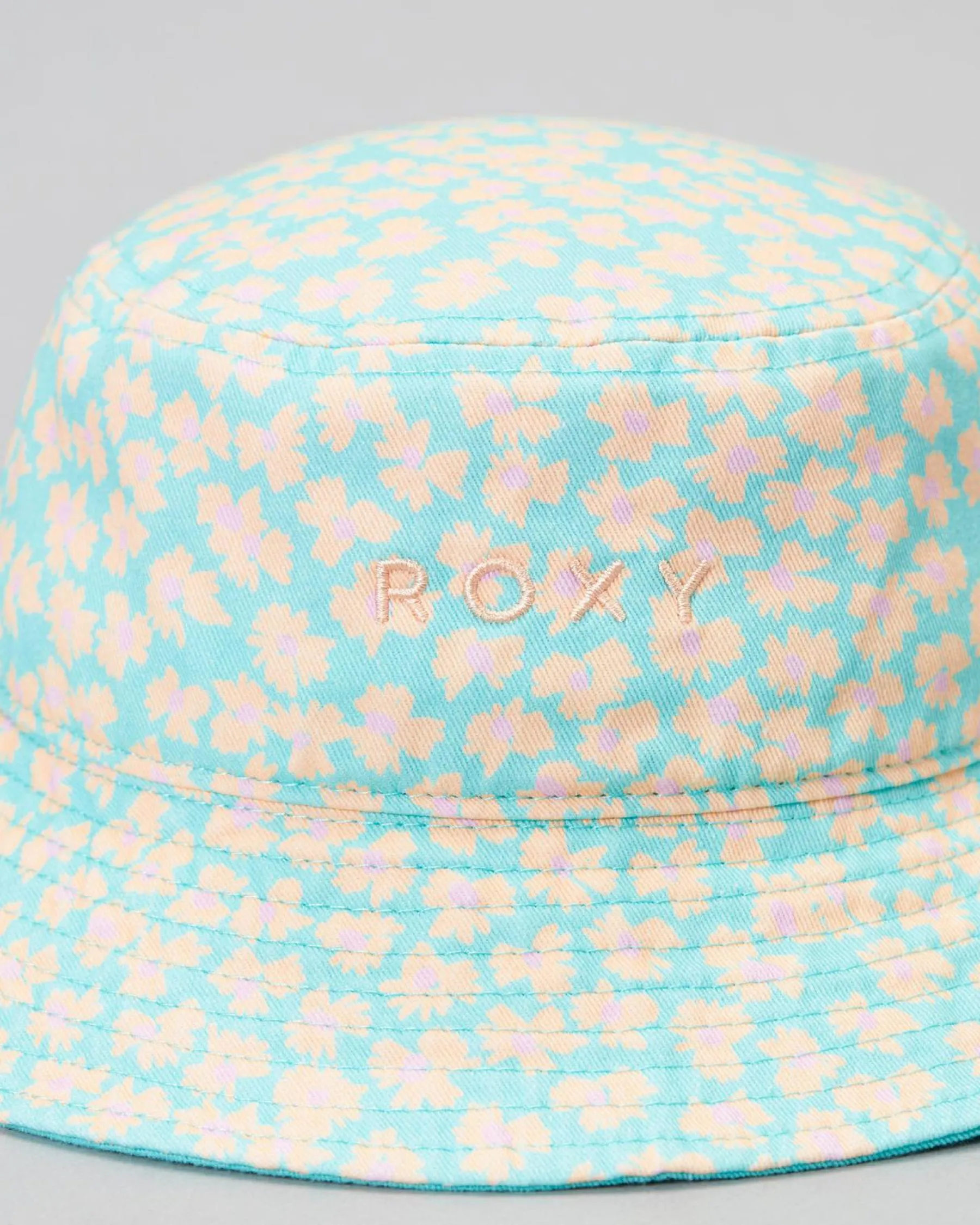 Headwear*Roxy Girls' Tiny Honey Bucket Hat Aruba Blue Flower Bed
