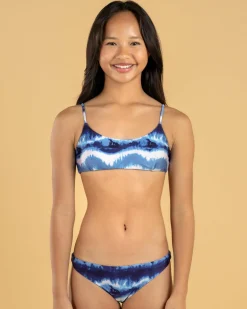 Bikinis*Rusty Girls' To Dye Bikini Set Blue Tie Dye