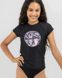 New Girls' Tropical Dayz Short Sleeve Rash Vest Kids Rash Vests