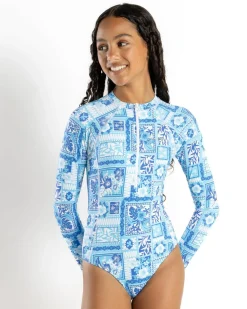 New Girls' Tropical Surfsuit Kids Surf|Wetsuits & Surfsuits