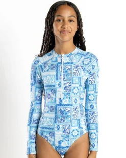 New Girls' Tropical Surfsuit Kids Surf|Wetsuits & Surfsuits