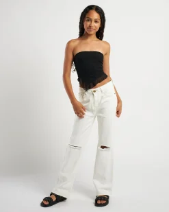 Tops*Ava And Ever Girls' Troy Mesh Tube Top Black