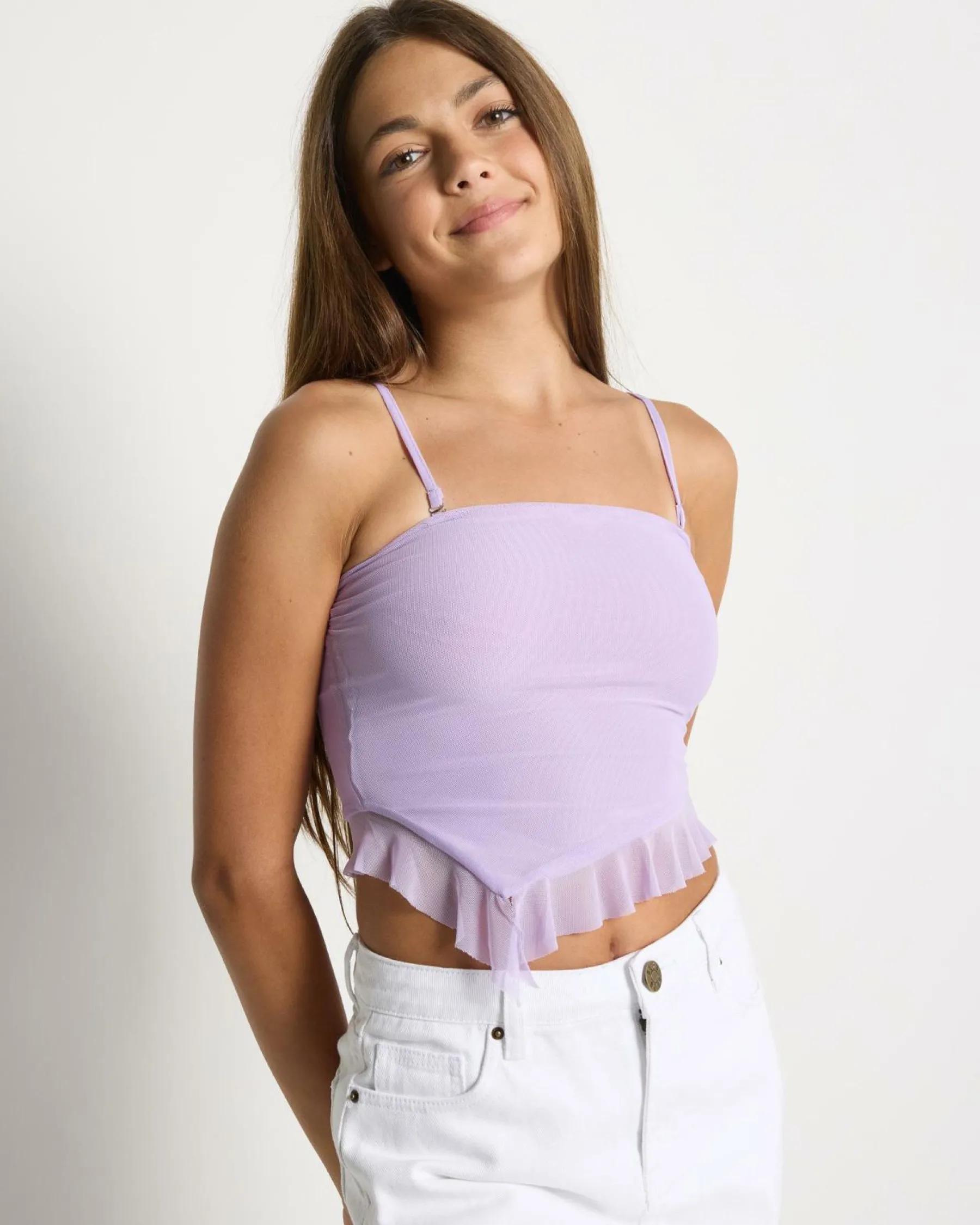 Tops*Ava And Ever Girls' Troy Mesh Tube Top Lavender