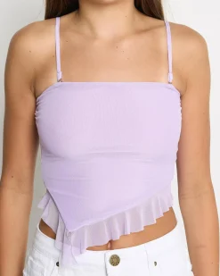 Tops*Ava And Ever Girls' Troy Mesh Tube Top Lavender