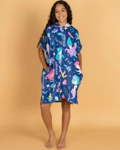 Towels*Topanga Girls' Under The Sea Hooded Towel Multi