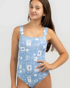 New Girls' Vacay Vibe One Piece Swimsuit Kids One Pieces