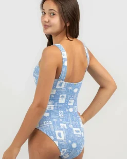 New Girls' Vacay Vibe One Piece Swimsuit Kids One Pieces