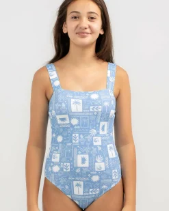 New Girls' Vacay Vibe One Piece Swimsuit Kids One Pieces