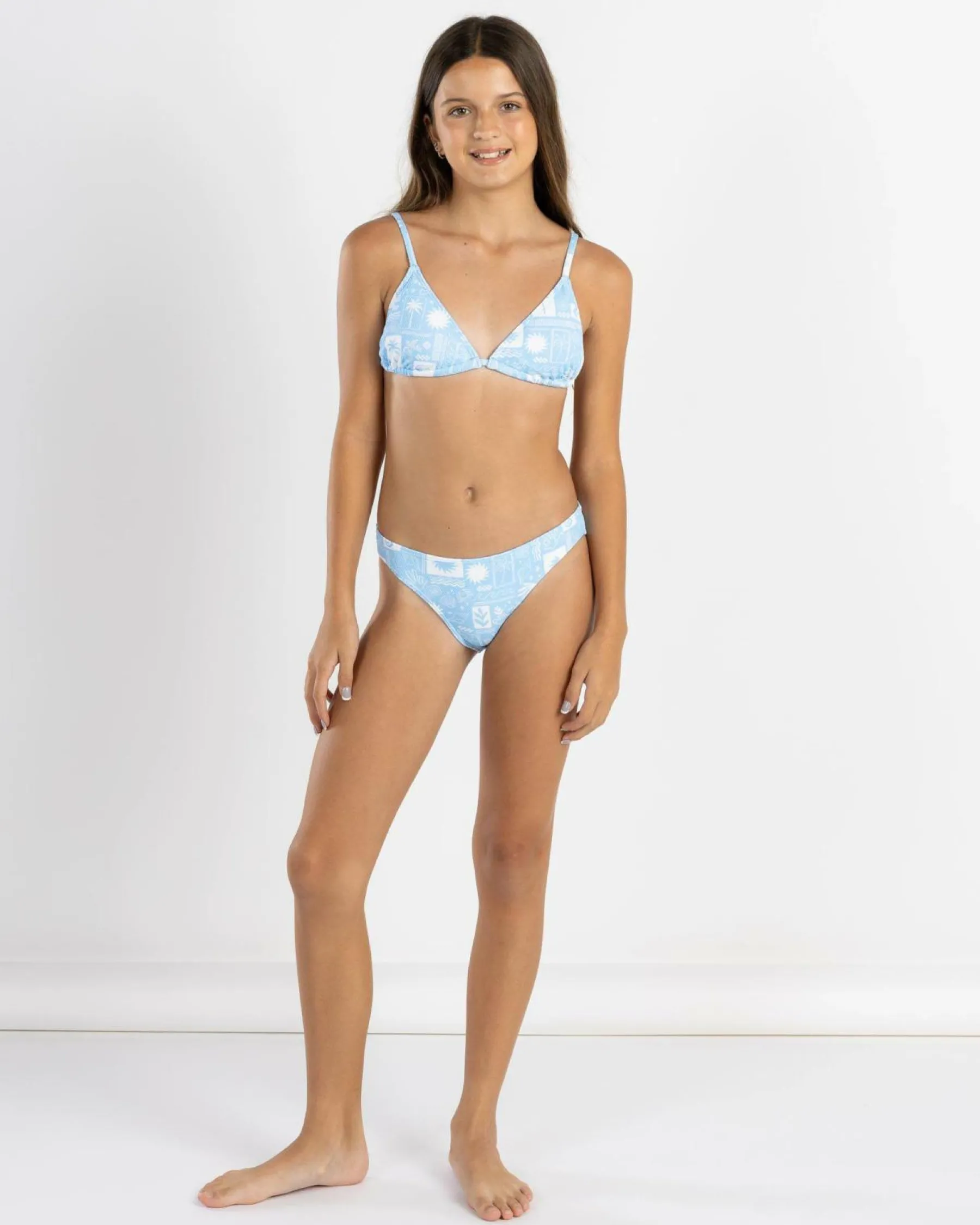 Online Girls' Vacay Vibe Triangle Bikini Set Kids Bikinis