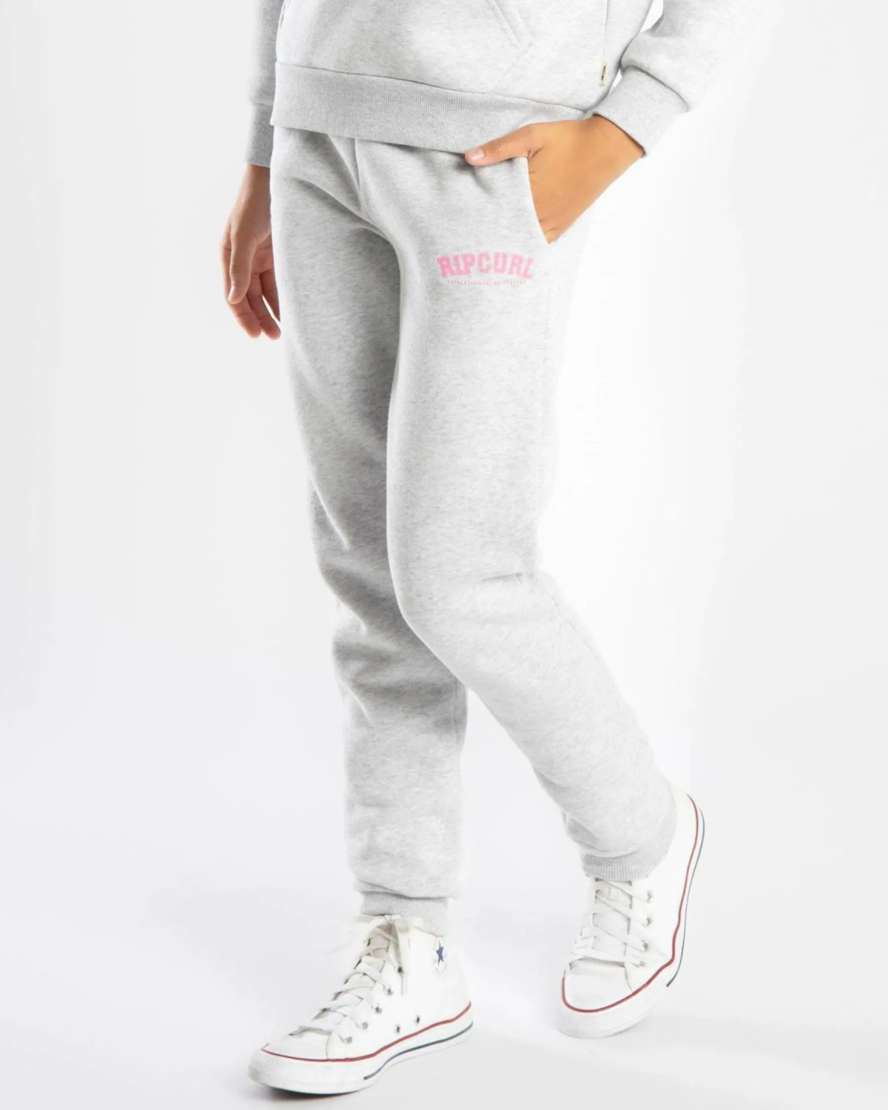 Bottoms*Rip Curl Girls' Varsity Track Pants Grey Marle