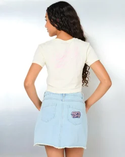 Outlet Girls' Vibes Stack Denim Skirt Kids Denim|Bottoms