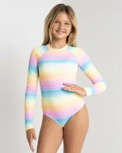 Clearance Girls' Vista Dreamin Long Sleeve Surfsuit Kids Surf|One Pieces