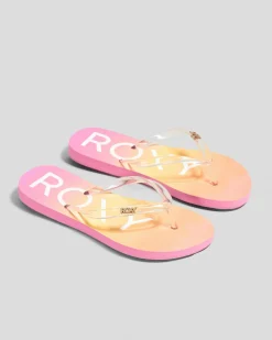 Flip Flops*Roxy Girls' Viva Jelly Thongs Sunset
