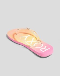 Flip Flops*Roxy Girls' Viva Jelly Thongs Sunset