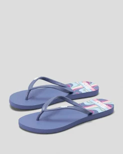 Online Girls' Viva Stamp Thongs Kids Flip Flops