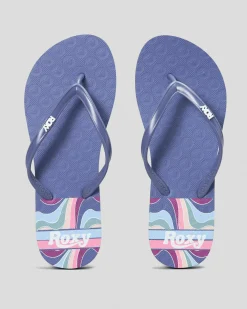 Online Girls' Viva Stamp Thongs Kids Flip Flops