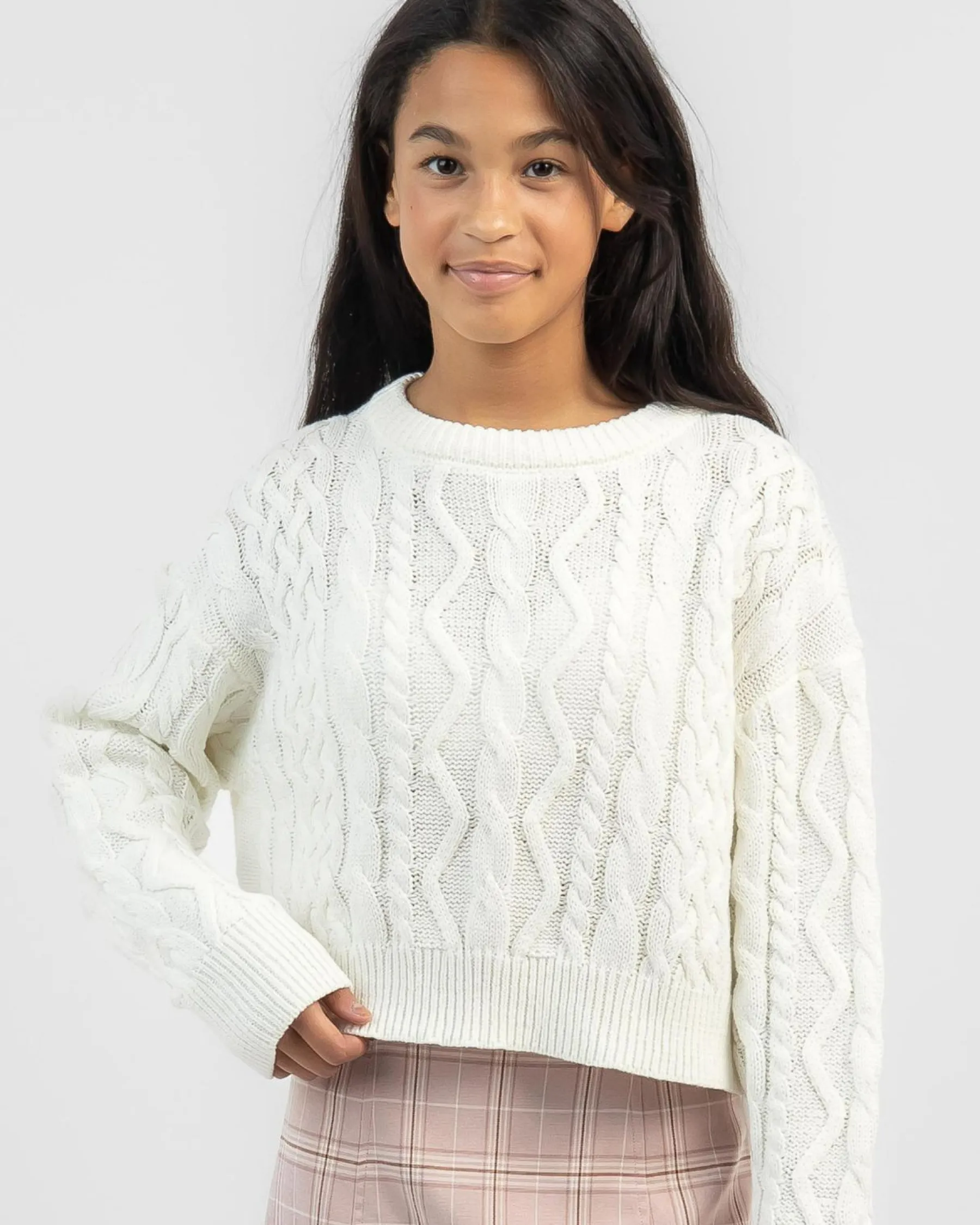 Clearance Girls' York Cable Knit Jumper Kids Outerwear