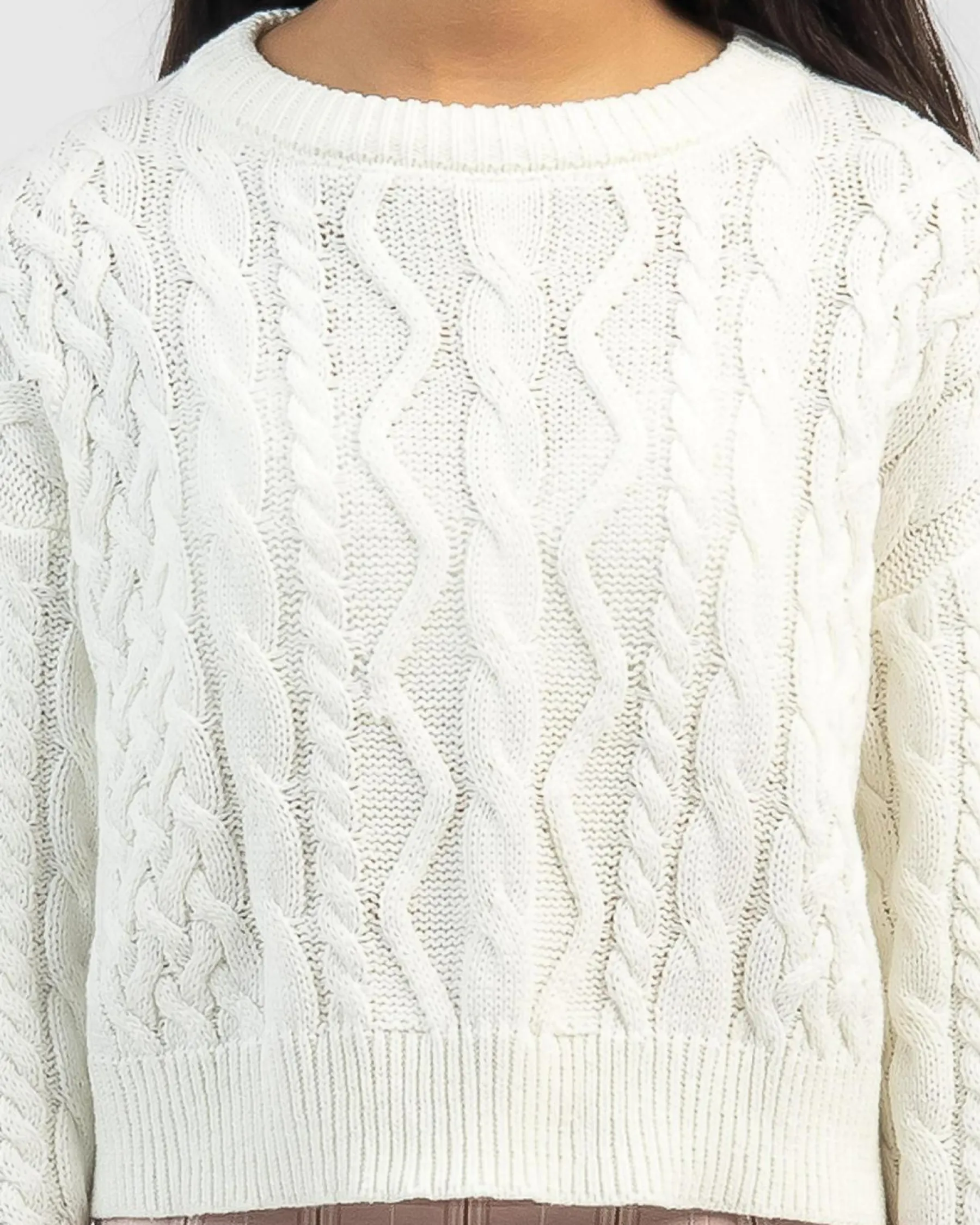 Clearance Girls' York Cable Knit Jumper Kids Outerwear